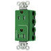 Bryant Hubbell Wiring Device-Kellems 1/2 SNAPConnect Controlled 15A 125V Tamper-Resistant Decorator Receptacle Green (SNAP2152C1GNTRA)