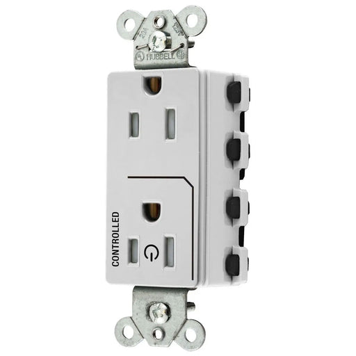 Bryant Hubbell Wiring Device-Kellems 1/2 SNAPConnect Controlled 15A 125V Tamper-Resistant Decorator Receptacle White (SNAP2152C1WTRA)