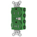 Bryant Hubbell Wiring Device-Kellems 1/2 SNAPConnect Controlled 15A 125V Tamper-Resistant Duplex Receptacle Green (SNAP5262C1GNTRA)