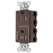 Bryant Hubbell Wiring Device-Kellems 1/2 SNAPConnect Controlled 20A 125V Tamper-Resistant Decorator Receptacle Brown (SNAP2162C1TRA)