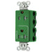 Bryant Hubbell Wiring Device-Kellems 1/2 SNAPConnect Controlled 20A 125V Tamper-Resistant Decorator Receptacle Green (SNAP2162C1GNTRA)