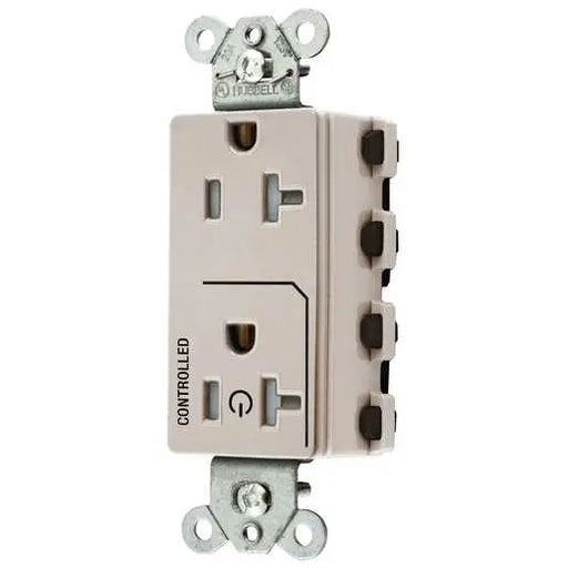 Bryant Hubbell Wiring Device-Kellems 1/2 SNAPConnect Controlled 20A 125V Tamper-Resistant Decorator Receptacle Light Almond (SNAP2162C1LATRA)