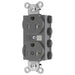 Bryant Hubbell Wiring Device-Kellems 1/2 SNAPConnect Controlled 20A 125V Tamper-Resistant Duplex Receptacle Gray (SNAP5362C1GYTRA)