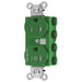 Bryant Hubbell Wiring Device-Kellems 1/2 SNAPConnect Controlled 20A 125V Tamper-Resistant Duplex Receptacle Green (SNAP5362C1GNTRA)