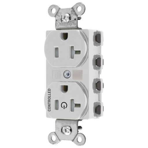 Bryant Hubbell Wiring Device-Kellems 1/2 SNAPConnect Controlled 20A 125V Tamper-Resistant Duplex Receptacle White (SNAP5362C1WTRA)