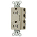 Bryant Hubbell Wiring Device-Kellems 2/2 SNAPConnect Controlled 15A 125V Tamper-Resistant Decorator Receptacle Ivory (SNAP2152C2ITRA)