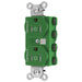 Bryant Hubbell Wiring Device-Kellems 2/2 SNAPConnect Controlled 15A 125V Tamper-Resistant Duplex Receptacle Green (SNAP5262C2GNTRA)