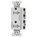 Bryant Hubbell Wiring Device-Kellems 2/2 SNAPConnect Controlled 20A 125V Tamper-Resistant Decorator Receptacle White (SNAP2162C2WTRA)