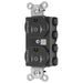 Bryant Hubbell Wiring Device-Kellems 2/2 SNAPConnect Controlled 20A 125V Tamper-Resistant Duplex Receptacle Black (SNAP5362C2BKTRA)