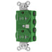 Bryant Hubbell Wiring Device-Kellems 2/2 SNAPConnect Controlled 20A 125V Tamper-Resistant Duplex Receptacle Green (SNAP5362C2GNTRA)