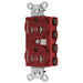 Bryant Hubbell Wiring Device-Kellems 2/2 SNAPConnect Controlled 20A 125V Tamper-Resistant Duplex Receptacle Red (SNAP5362C2RTRA)