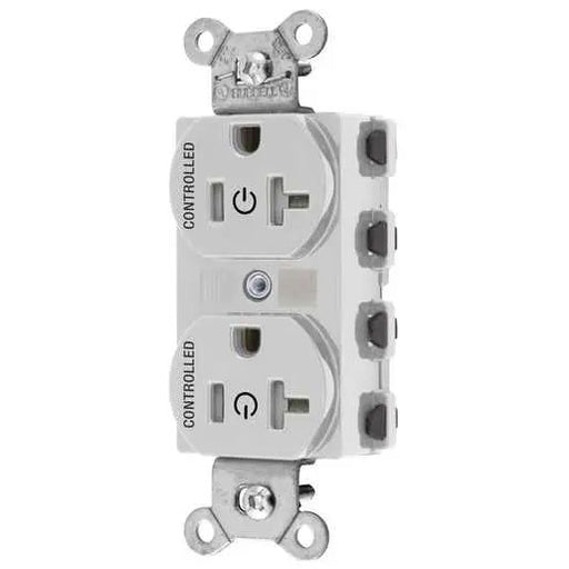 Bryant Hubbell Wiring Device-Kellems 2/2 SNAPConnect Controlled 20A 125V Tamper-Resistant Duplex Receptacle White (SNAP5362C2WTRA)