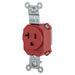 Bryant Hubbell Wiring Device-Kellems Snap Single Receptacle 5-20R 20A 125V Red (SNAP5361R)