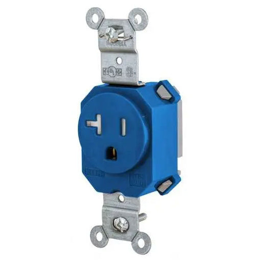 Bryant Hubbell Wiring Device-Kellems Snap Single Receptacle 5-20R 20A 125V Tamper-Resistant Blue (SNAP5361BLTR)