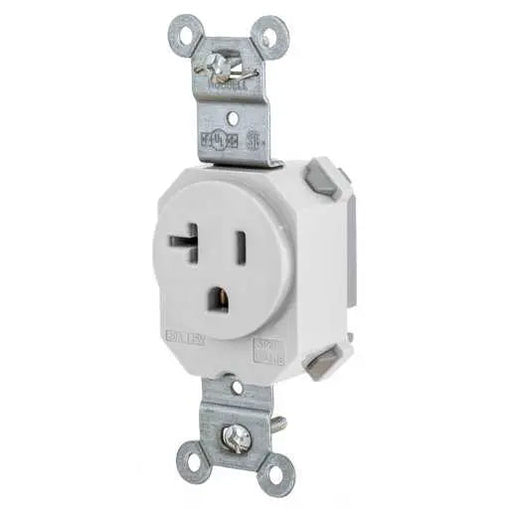 Bryant Hubbell Wiring Device-Kellems Snap Single Receptacle 5-20R 20A 125V White (SNAP5361W)