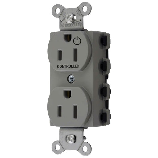 Bryant Hubbell Wiring Device-Kellems SNAPConnect 1/2 Controlled 15A 125 Gray (SNAP5262C1GY)