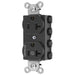 Bryant Hubbell Wiring Device-Kellems SNAPConnect 1/2 Controlled 20A 125V Duplex Receptacle Black (SNAP5362C1BK)