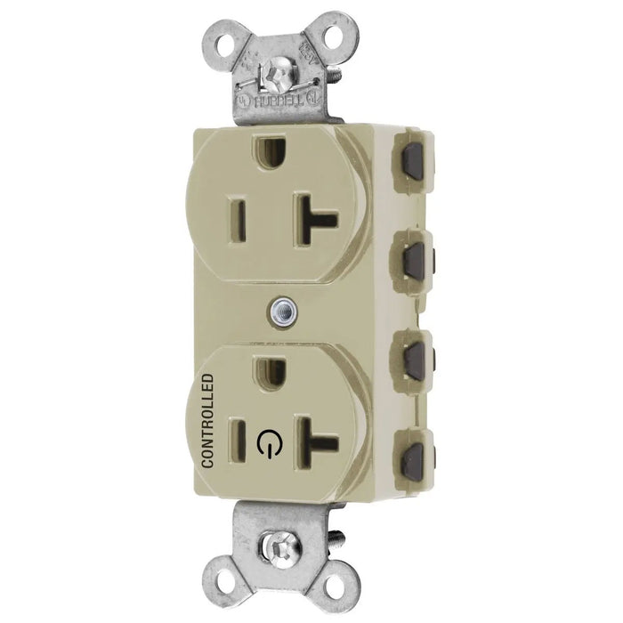 Bryant Hubbell Wiring Device-Kellems SNAPConnect 1/2 Controlled 20A 125V Duplex Receptacle Ivory (SNAP5362C1I)