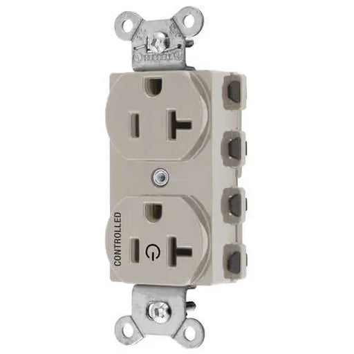Bryant Hubbell Wiring Device-Kellems SNAPConnect 1/2 Controlled 20A 125V Duplex Receptacle Light Almond (SNAP5362C1LA)