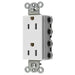 Bryant Hubbell Wiring Device-Kellems SNAPConnect 15A/125V Decorator Receptacle White (SNAP2152WA)