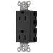 Bryant Hubbell Wiring Device-Kellems SNAPConnect 15A/125V Decorator Receptacles Black (SNAP2152BKA)