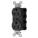 Bryant Hubbell Wiring Device-Kellems SNAPConnect 15A/125V Duplex Receptacle Black (SNAP5262BKA)