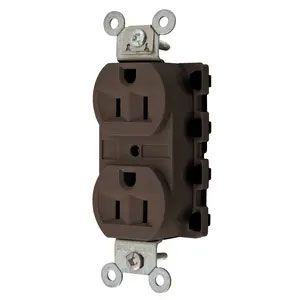 Bryant Hubbell Wiring Device-Kellems SNAPConnect 15A/125V Duplex Receptacle Brown (SNAP5262A)