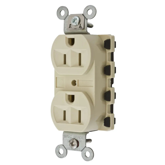 Bryant Hubbell Wiring Device-Kellems SNAPConnect 15A/125V Duplex Receptacle Ivory (SNAP5262IA)