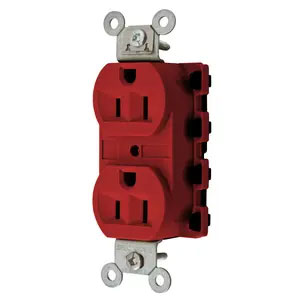 Bryant Hubbell Wiring Device-Kellems SNAPConnect 15A/125V Duplex Receptacle Red (SNAP5262RA)