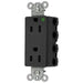 Bryant Hubbell Wiring Device-Kellems SNAPConnect 15A/125V Hospital Grade Decorator Receptacle Black (SNAP2172BKA)