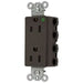 Bryant Hubbell Wiring Device-Kellems SNAPConnect 15A/125V Hospital Grade Decorator Receptacle Brown (SNAP2172A)