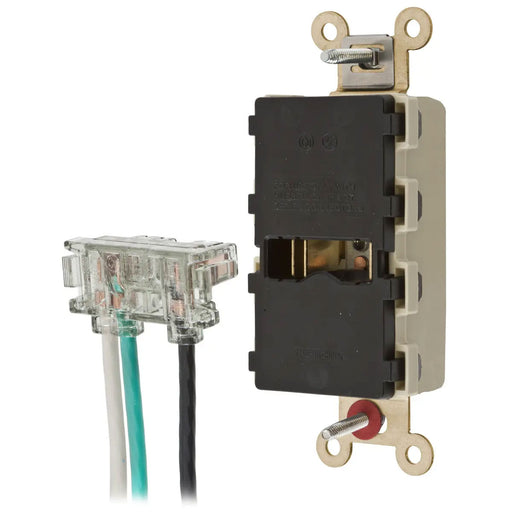 Bryant Hubbell Wiring Device-Kellems SNAPConnect 15A/125V Hospital Grade Decorator Receptacle Ivory (SNAP2172IA)