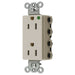 Bryant Hubbell Wiring Device-Kellems SNAPConnect 15A/125V Hospital Grade Decorator Receptacle Light Almond (SNAP2172LAA)