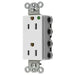 Bryant Hubbell Wiring Device-Kellems SNAPConnect 15A/125V Hospital Grade Decorator Receptacle White (SNAP2172WA)