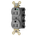 Bryant Hubbell Wiring Device-Kellems SNAPConnect 15A/125V Hospital Grade Duplex Receptacle Gray (SNAP8200GYA)