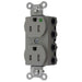 Bryant Hubbell Wiring Device-Kellems SNAPConnect 15A/125V Hospital Grade Duplex Receptacle Ivory (SNAP8200IA)