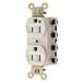 Bryant Hubbell Wiring Device-Kellems SNAPConnect 15A/125V Hospital Grade Duplex Receptacle Light Almond (SNAP8200LAA)
