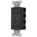 Bryant Hubbell Wiring Device-Kellems SNAPConnect 20A/125V Decorator Receptacle Black (SNAP2162BKA)