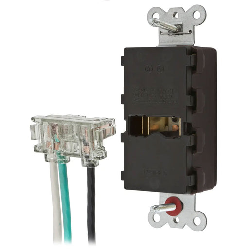 Bryant Hubbell Wiring Device-Kellems SNAPConnect 20A/125V Decorator Receptacle Brown (SNAP2162A)