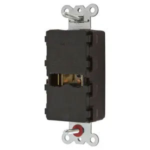 Bryant Hubbell Wiring Device-Kellems SNAPConnect 20A/125V Decorator Receptacle Brown (SNAP2162A)