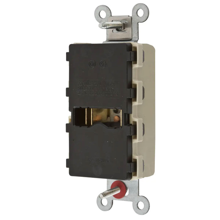 Bryant Hubbell Wiring Device-Kellems SNAPConnect 20A/125V Decorator Receptacle Ivory (SNAP2162IA)