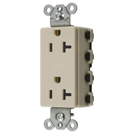 Bryant Hubbell Wiring Device-Kellems SNAPConnect 20A/125V Decorator Receptacle Ivory (SNAP2162IA)
