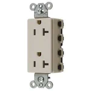 Bryant Hubbell Wiring Device-Kellems SNAPConnect 20A/125V Decorator Receptacle Light Almond (SNAP2162LAA)