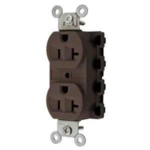 Bryant Hubbell Wiring Device-Kellems SNAPConnect 20A/125V Duplex Receptacle Brown (SNAP5362A)
