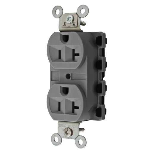 Bryant Hubbell Wiring Device-Kellems SNAPConnect 20A/125V Duplex Receptacle Gray (SNAP5362GYA)