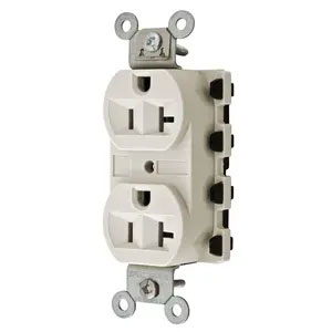 Bryant Hubbell Wiring Device-Kellems SNAPConnect 20A/125V Duplex Receptacle Light Almond (SNAP5362LAA)