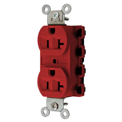 Bryant Hubbell Wiring Device-Kellems SNAPConnect 20A/125V Duplex Receptacle Red (SNAP5362RA)