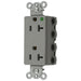 Bryant Hubbell Wiring Device-Kellems SNAPConnect 20A/125V Hospital Grade Decorator Receptacle Gray (SNAP2182GYA)