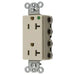 Bryant Hubbell Wiring Device-Kellems SNAPConnect 20A/125V Hospital Grade Decorator Receptacle Ivory (SNAP2182IA)