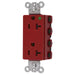 Bryant Hubbell Wiring Device-Kellems SNAPConnect 20A/125V Hospital Grade Decorator Receptacle Red (SNAP2182RA)
